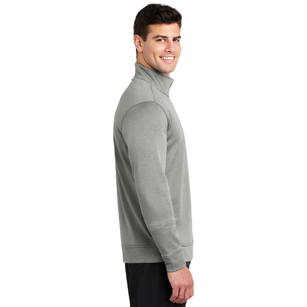 Sport-Tek® PosiCharge® Sport-Wick® Heather Fleece Men's 1/4 Zip Pullover