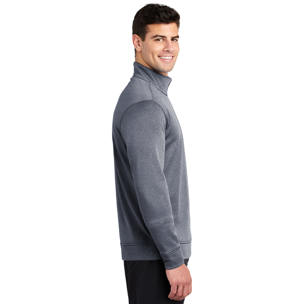 Sport-Tek® PosiCharge® Sport-Wick® Heather Fleece Men's 1/4 Zip Pullover