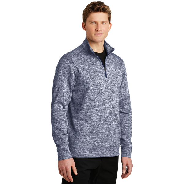Sport-Tek® PosiCharge® Electric Heather Fleece Men's 1/4 Zip Pullover