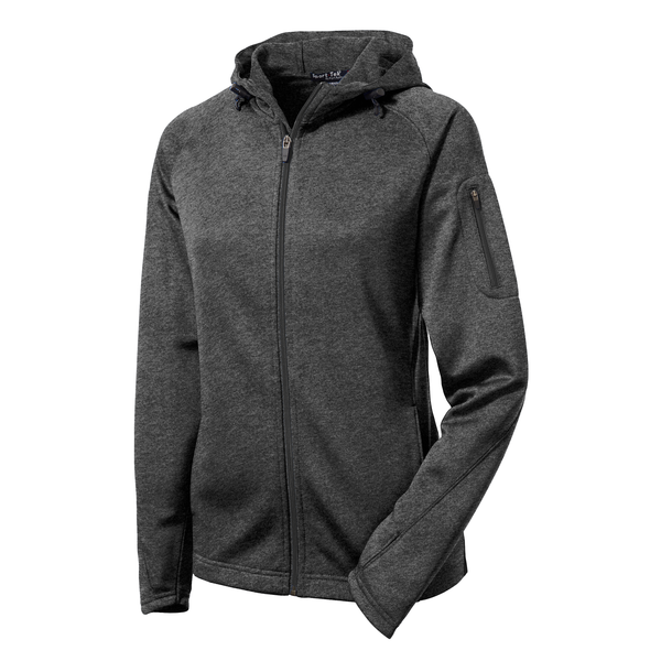 Sport-Tek® Tech Fleece Ladies' Full-Zip Hooded Jacket