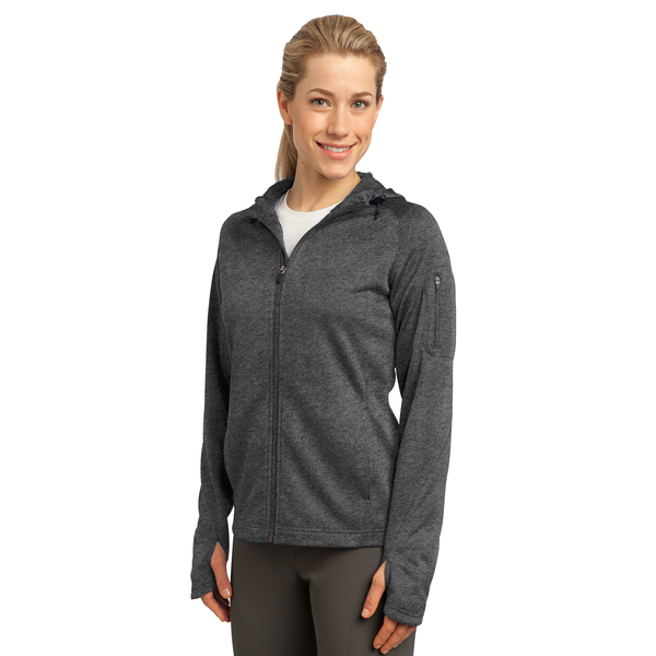 Sport-Tek® Tech Fleece Ladies' Full-Zip Hooded Jacket