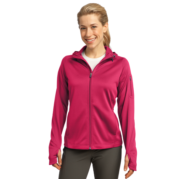 Sport-Tek® Tech Fleece Ladies' Full-Zip Hooded Jacket