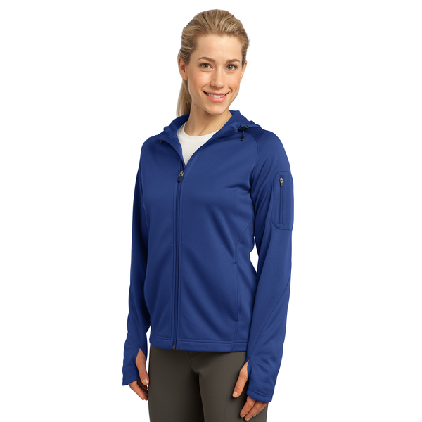 Sport-Tek® Tech Fleece Ladies' Full-Zip Hooded Jacket