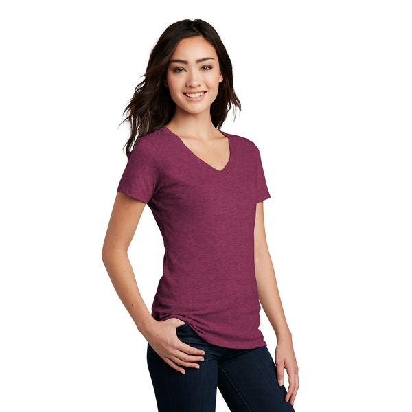 District Made® Perfect Blend® Ladies' V-Neck Tee