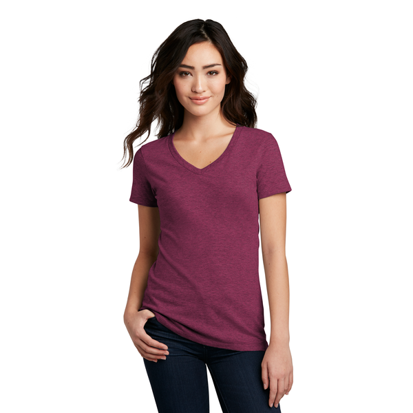 District Made® Perfect Blend® Ladies' V-Neck Tee