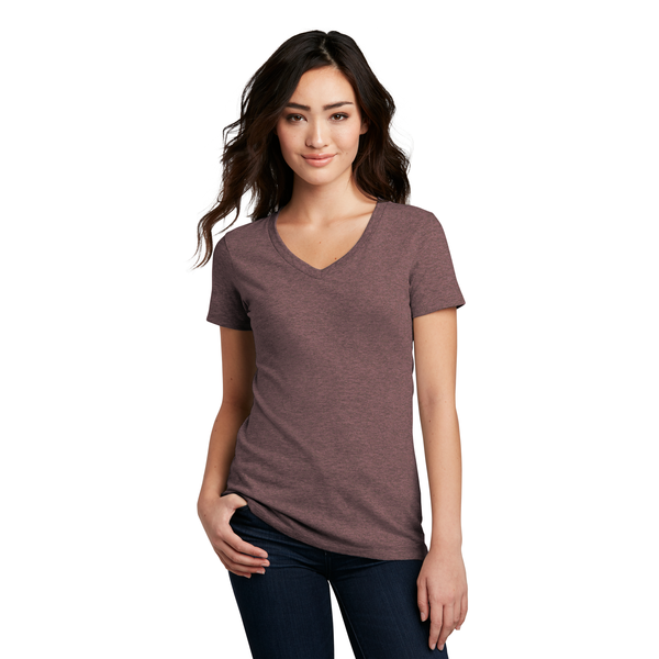 District Made® Perfect Blend® Ladies' V-Neck Tee
