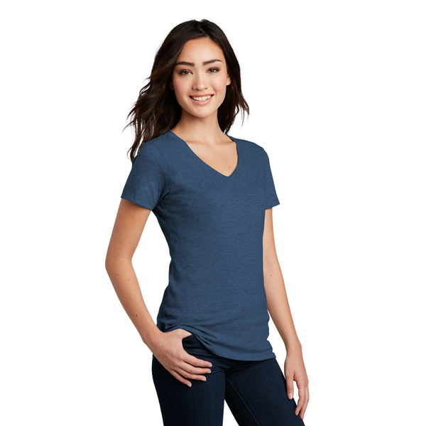 District Made® Perfect Blend® Ladies' V-Neck Tee