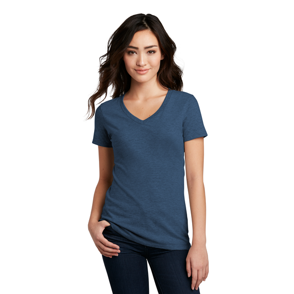 District Made® Perfect Blend® Ladies' V-Neck Tee