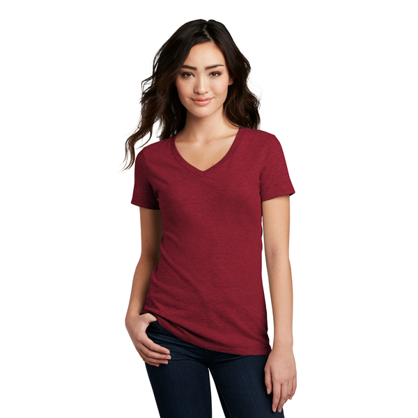 District Made® Perfect Blend® Ladies' V-Neck Tee