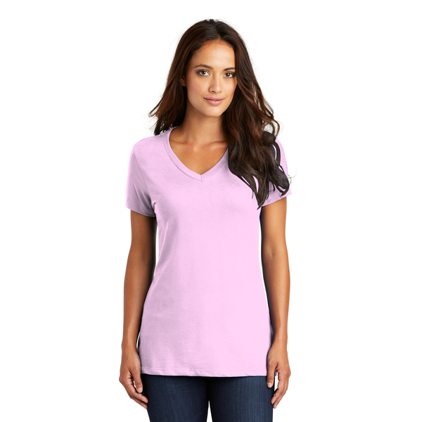 District Made® Perfect Weight® Ladies' V-Neck Tee