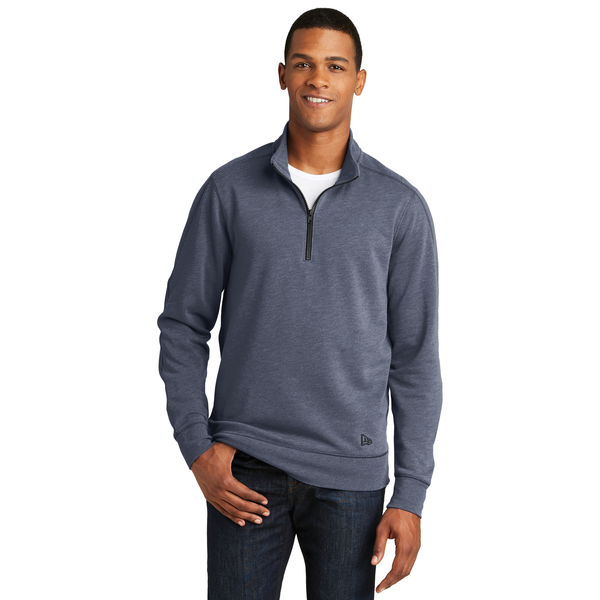 New Era® Tri-Blend Fleece Men's 1/4 Zip Pullover