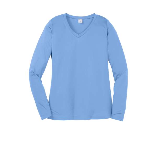 Sport-Tek® PosiCharge™ Competitor™ Ladies' Interlock Long Sleeve Performance V-Neck Tee