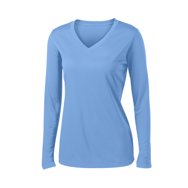 Sport-Tek® PosiCharge™ Competitor™ Ladies' Interlock Long Sleeve Performance V-Neck Tee