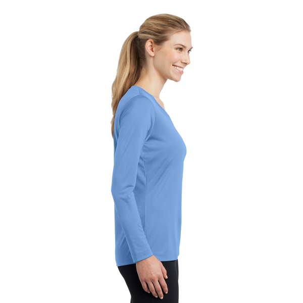 Sport-Tek® PosiCharge™ Competitor™ Ladies' Interlock Long Sleeve Performance V-Neck Tee