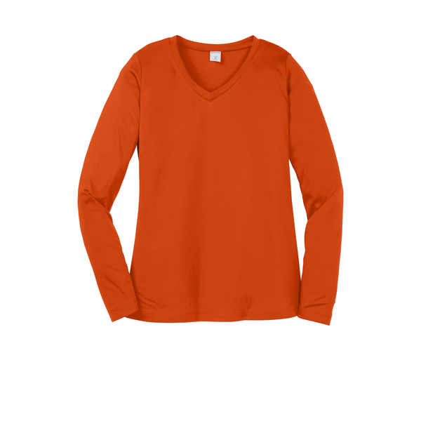 Sport-Tek® PosiCharge™ Competitor™ Ladies' Interlock Long Sleeve Performance V-Neck Tee