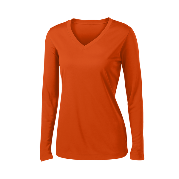 Sport-Tek® PosiCharge™ Competitor™ Ladies' Interlock Long Sleeve Performance V-Neck Tee