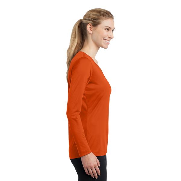 Sport-Tek® PosiCharge™ Competitor™ Ladies' Interlock Long Sleeve Performance V-Neck Tee