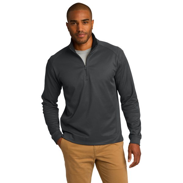 Port Authority® Vertical Texture Men's 1/4 Zip Pullover