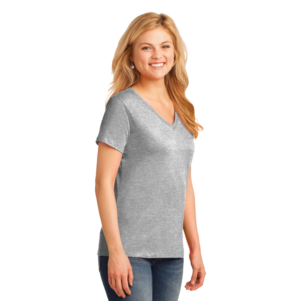 Port & Company® 100% Cotton Ladies' V-Neck Tee
