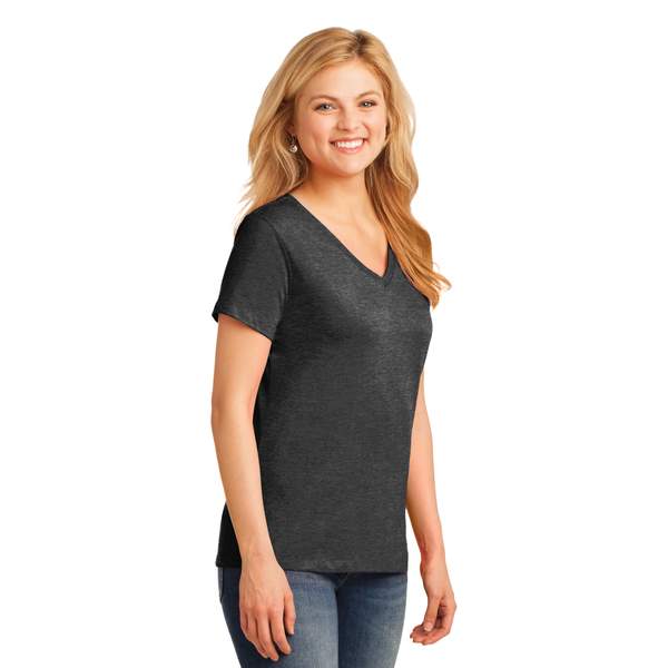 Port & Company® 100% Cotton Ladies' V-Neck Tee