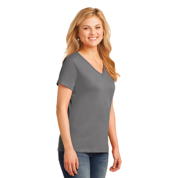 Port & Company® 100% Cotton Ladies' V-Neck Tee