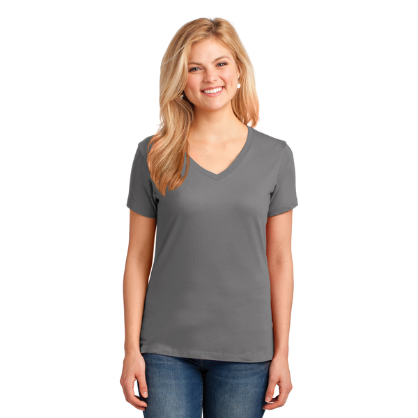 Port & Company® 100% Cotton Ladies' V-Neck Tee