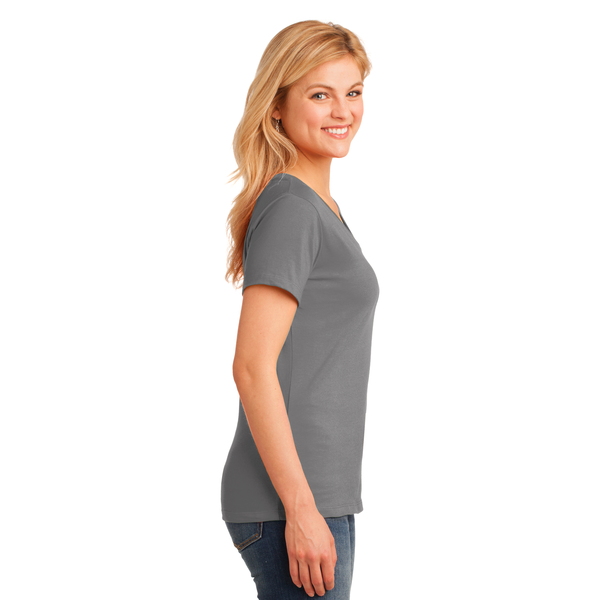 Port & Company® 100% Cotton Ladies' V-Neck Tee