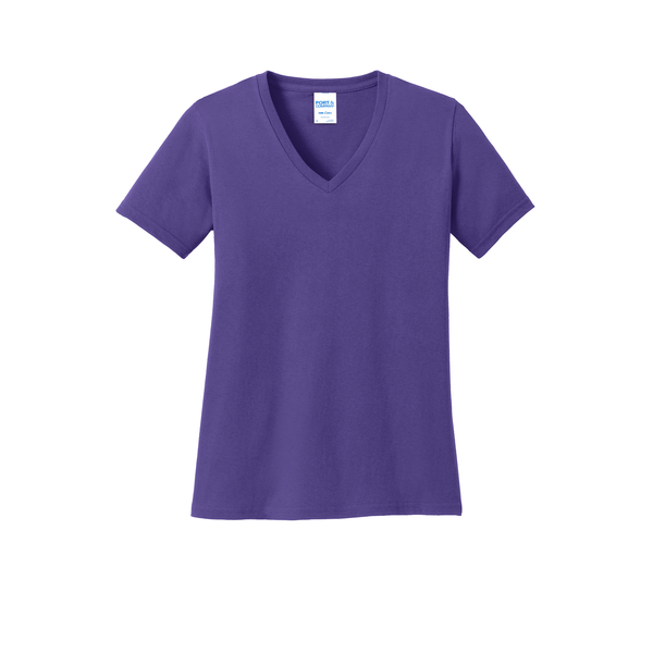 Port & Company® 100% Cotton Ladies' V-Neck Tee
