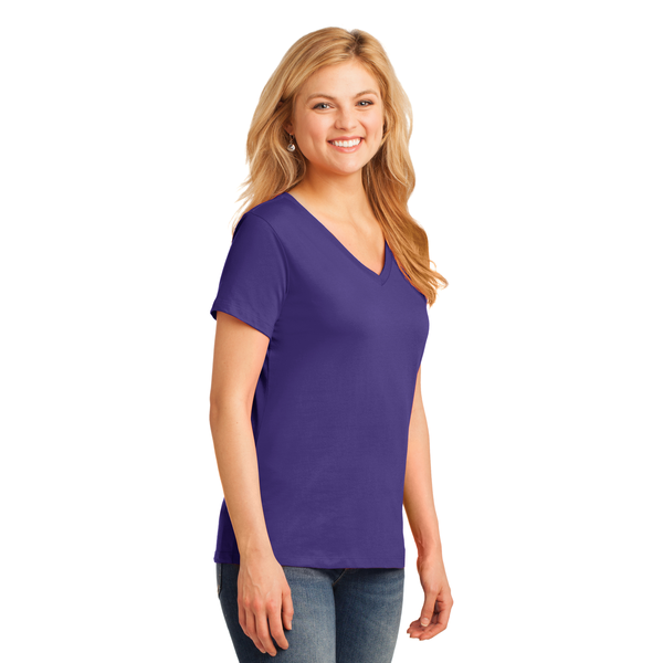 Port & Company® 100% Cotton Ladies' V-Neck Tee
