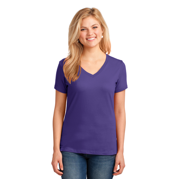 Port & Company® 100% Cotton Ladies' V-Neck Tee
