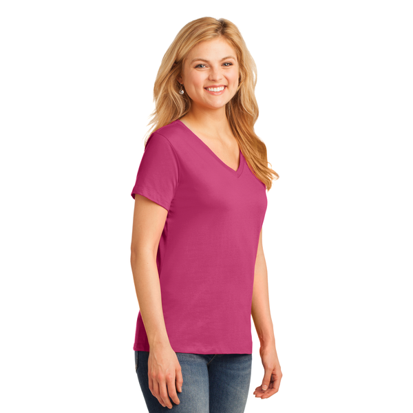 Port & Company® 100% Cotton Ladies' V-Neck Tee