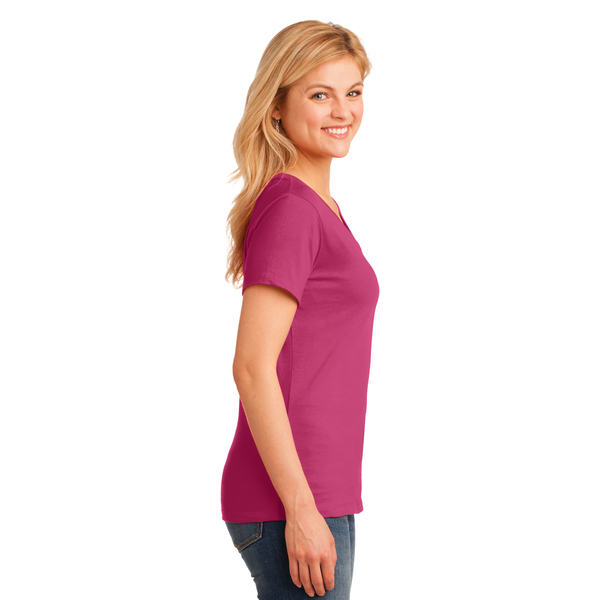 Port & Company® 100% Cotton Ladies' V-Neck Tee