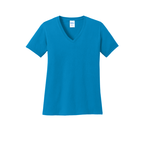 Port & Company® 100% Cotton Ladies' V-Neck Tee
