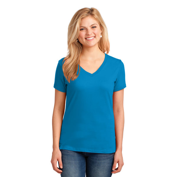 Port & Company® 100% Cotton Ladies' V-Neck Tee
