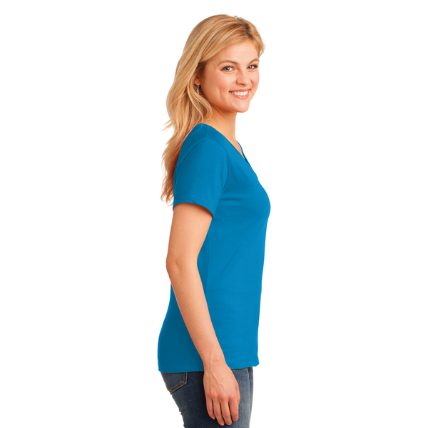 Port & Company® 100% Cotton Ladies' V-Neck Tee