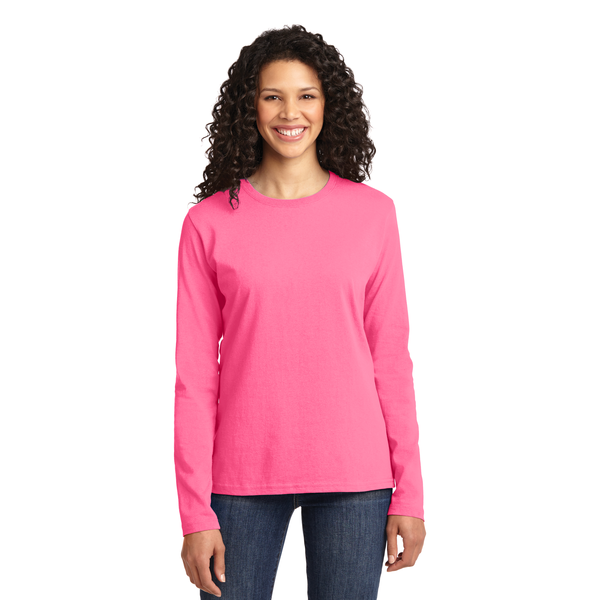 Port & Company® 100% Cotton Long Sleeve Ladies' Tee