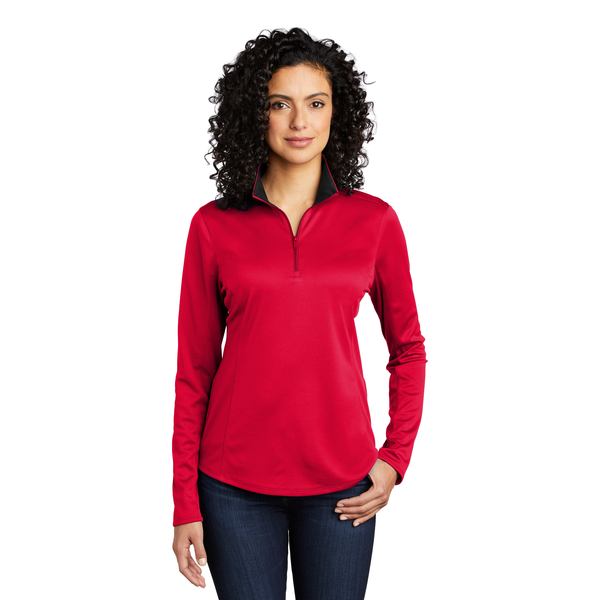 Port Authority® Silk Touch™ Performance Polyester Ladies' 1/4 Zip