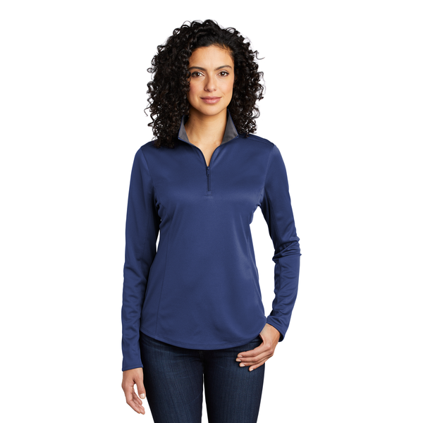 Port Authority® Silk Touch™ Performance Polyester Ladies' 1/4 Zip