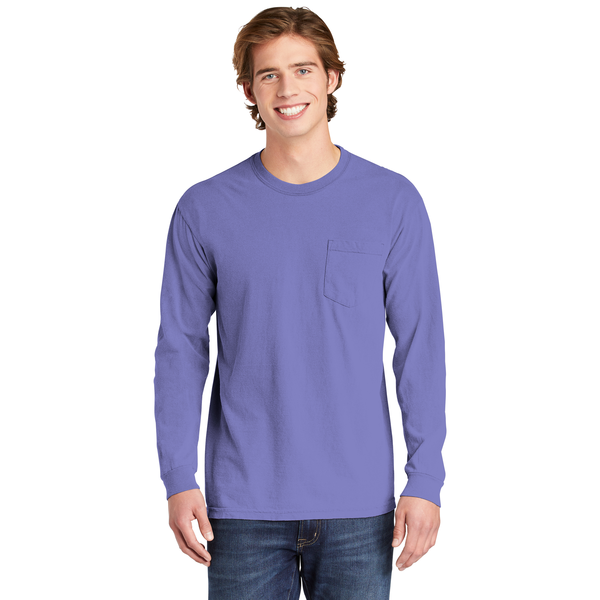 Comfort Colors® Heavyweight Ring Spun Long Sleeve Unisex Pocket Tee