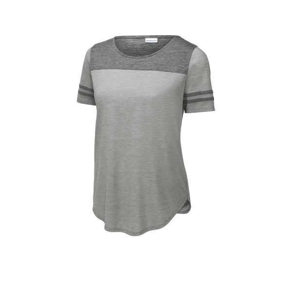 Sport-Tek® PosiCharge® Tri-Blend Wicking Ladies' Fan Tee