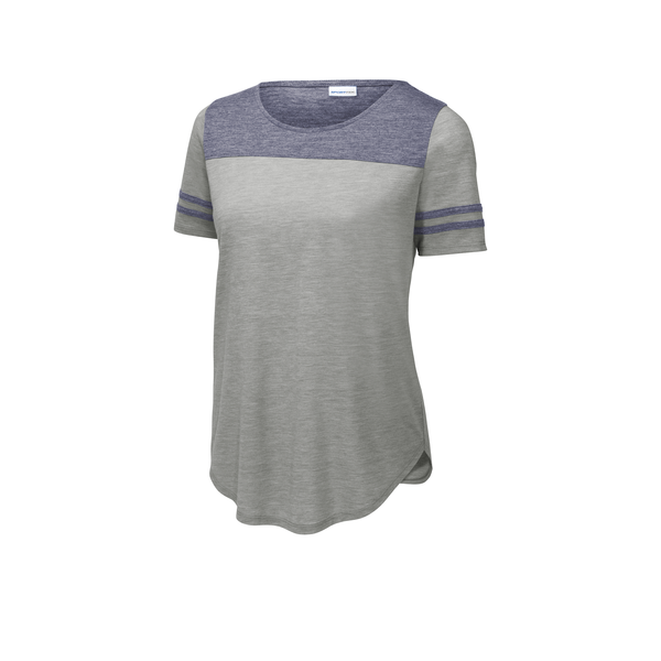Sport-Tek® PosiCharge® Tri-Blend Wicking Ladies' Fan Tee