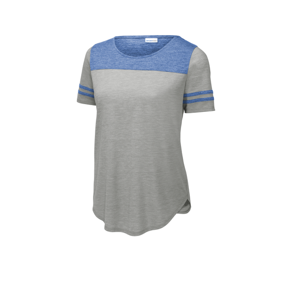 Sport-Tek® PosiCharge® Tri-Blend Wicking Ladies' Fan Tee
