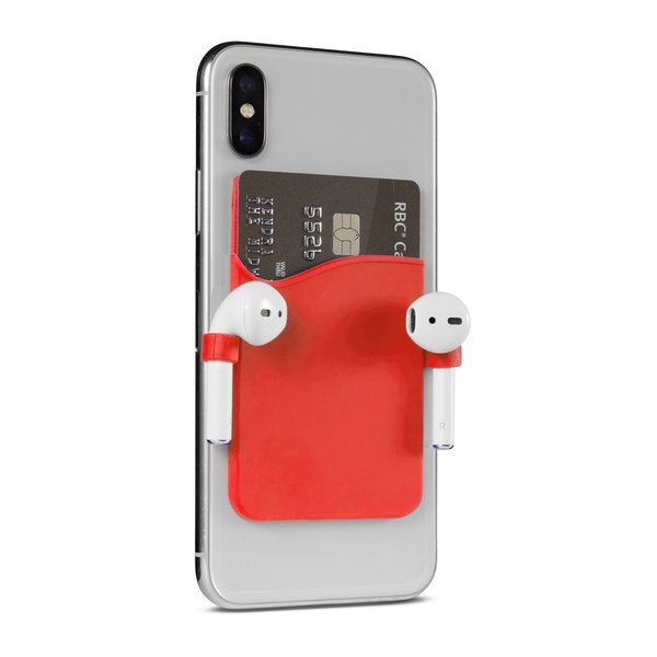 Silicone Smartphone Pocket with Earbud Loops