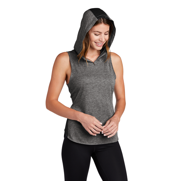 Sport-Tek® PosiCharge® Tri-Blend Wicking Ladies' Draft Hoodie Tank