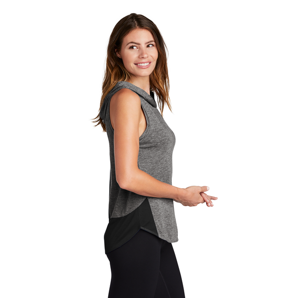 Sport-Tek® PosiCharge® Tri-Blend Wicking Ladies' Draft Hoodie Tank