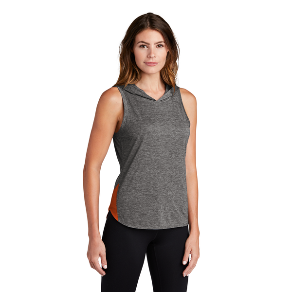 Sport-Tek® PosiCharge® Tri-Blend Wicking Ladies' Draft Hoodie Tank