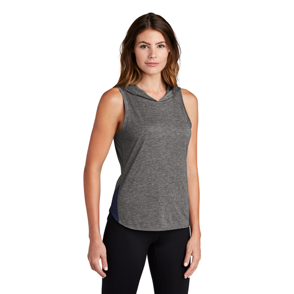 Sport-Tek® PosiCharge® Tri-Blend Wicking Ladies' Draft Hoodie Tank