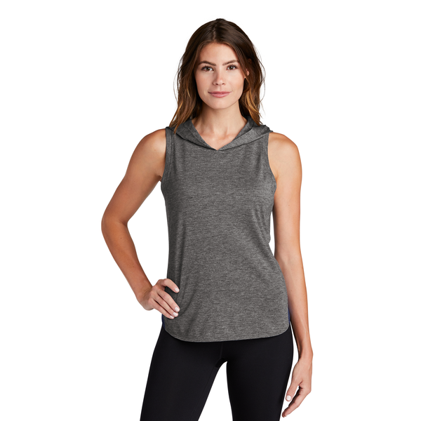 Sport-Tek® PosiCharge® Tri-Blend Wicking Ladies' Draft Hoodie Tank