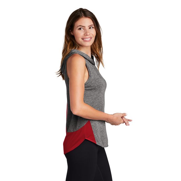Sport-Tek® PosiCharge® Tri-Blend Wicking Ladies' Draft Hoodie Tank