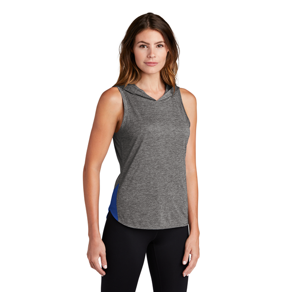 Sport-Tek® PosiCharge® Tri-Blend Wicking Ladies' Draft Hoodie Tank